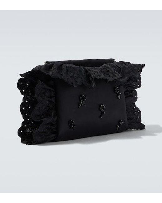 Simone Rocha Black Pillowcase Embellished Clutch for men