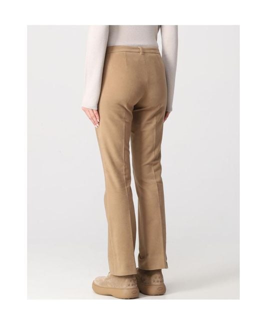 Max Mara Natural 'S High Waist Straight Leg Pants