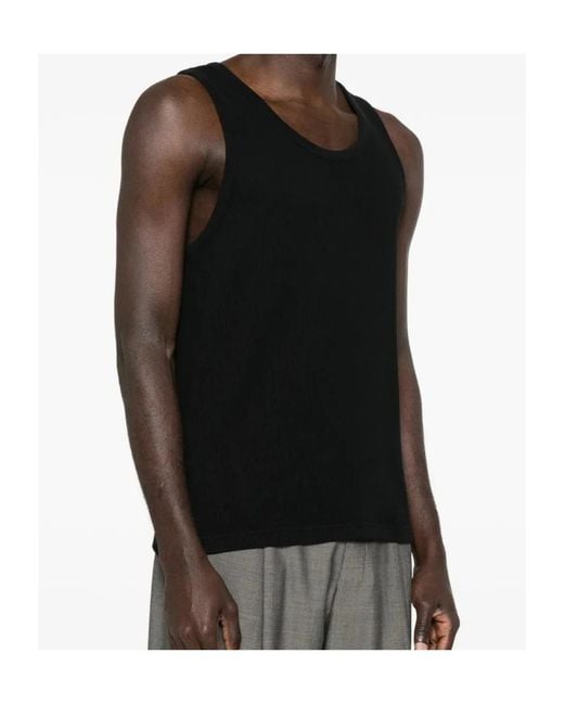Studio Nicholson Black Razim Ribbed Knitted Tank Top for men