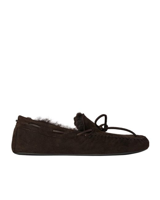 The Row Black Lucca Slipper
