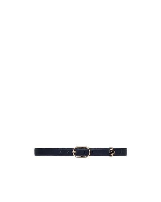 Gucci White Oval Buckle Logo Belt