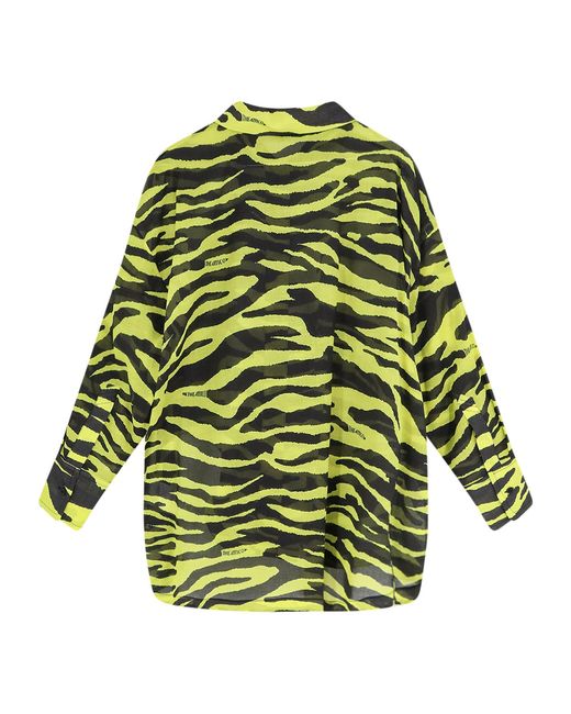 The Attico Green Beachwear Cotton Shirt