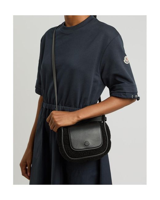 Moncler Blue Abito Cotton And Woven Midi Dress
