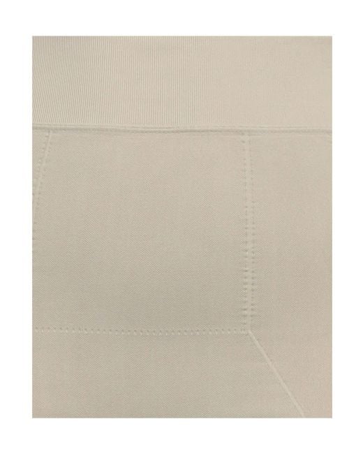 Rick Owens Natural Plain Colour Shorts