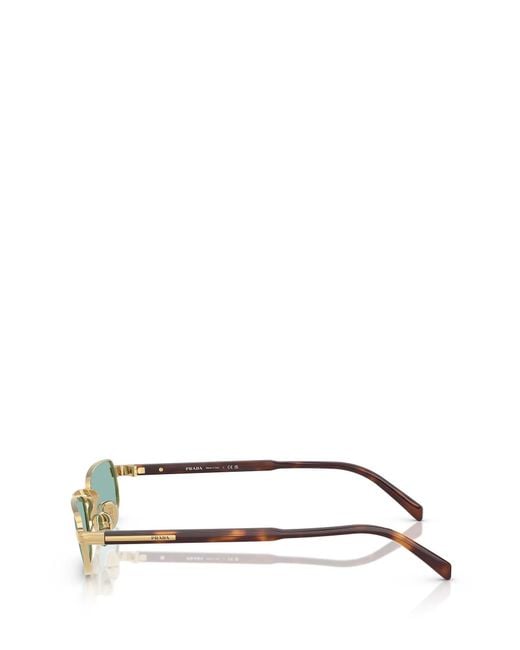 Prada Green Eyewear Rectangular Frame Sunglasses for men