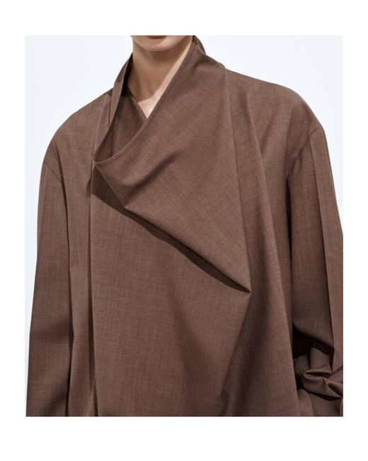 Bottega Veneta Brown Light Wool Toile Blouse