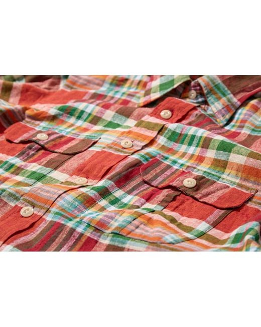 Drake's Red Long Sleeve Shirt for men