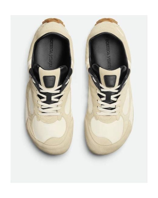 Bottega Veneta White Orbit Flash Low-Top Sneakers for men
