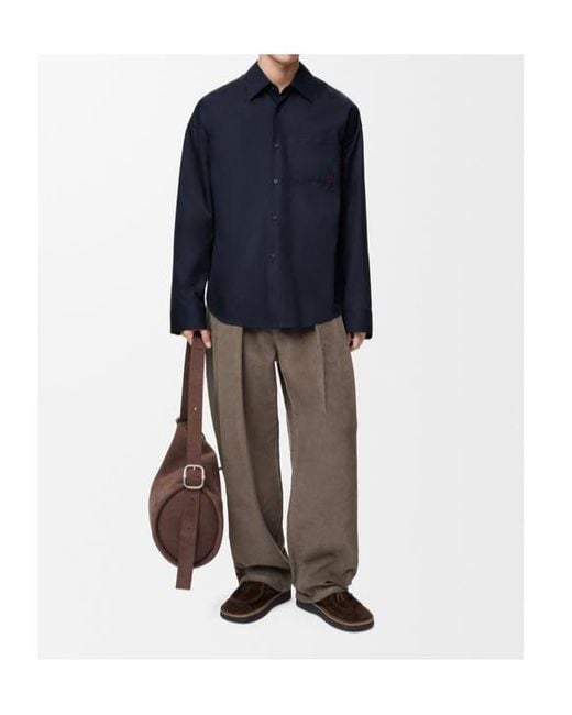 Loewe Blue Button-Up Regular Fit Shirt for men