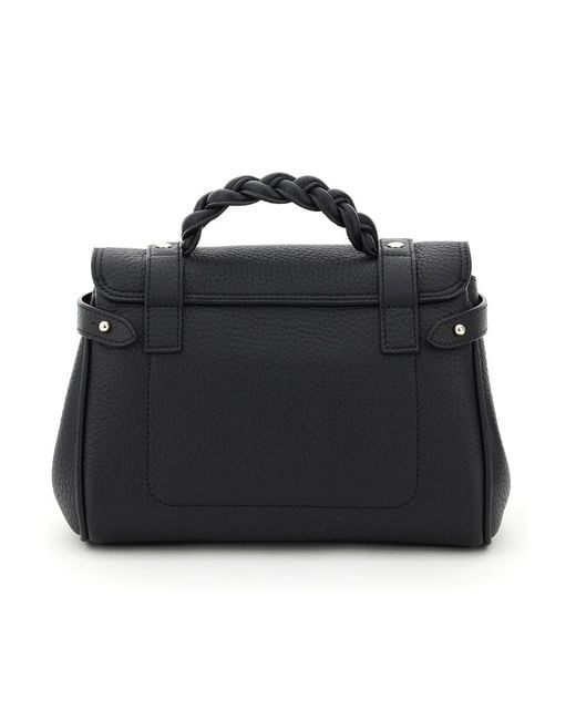 Mulberry Black Alexa Buckled Mini Crossbody Bag