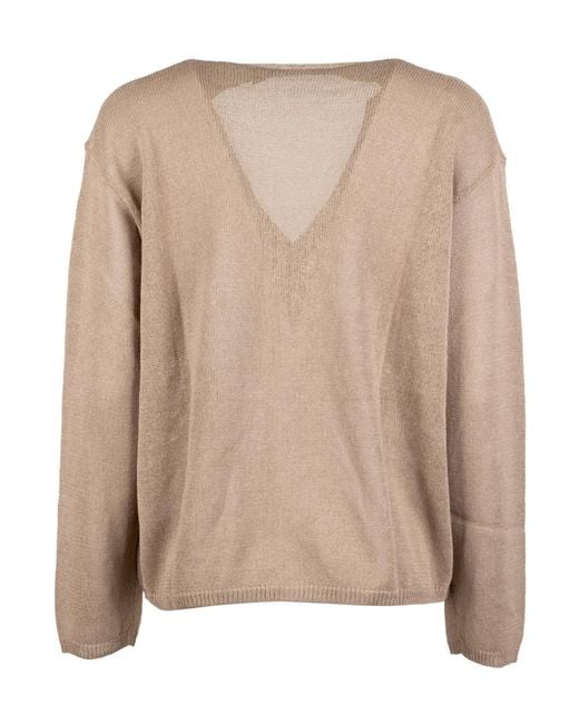 Seventy Natural V-Neck Buttoned Cardigan