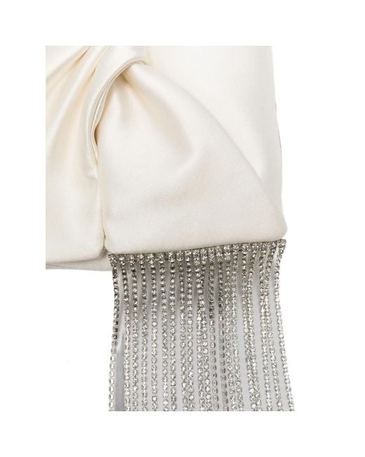 Anya Hindmarch Natural Tassel-Embellished Clutch