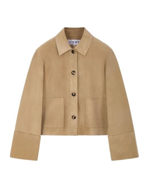 Loewe Natural Long Sleeve Leather Jacket