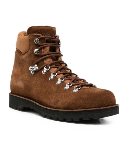 Diemme Brown Lace-Up Ankle Boots for men