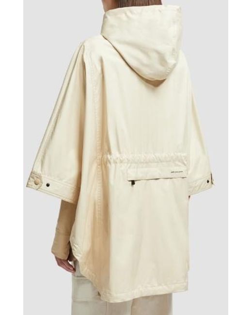 Moncler White Vorassy Packable Hooded Cape