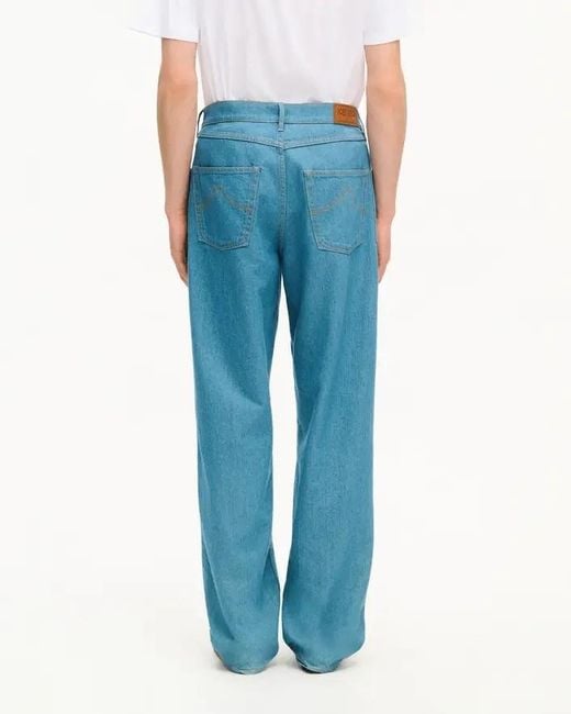 KENZO Blue Cargo Monkey Fit Jeans for men