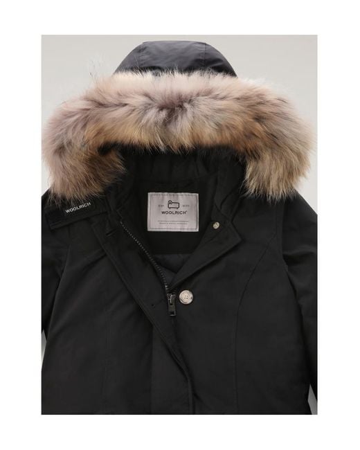 Woolrich Black Luxury Arctic Racoon Parka