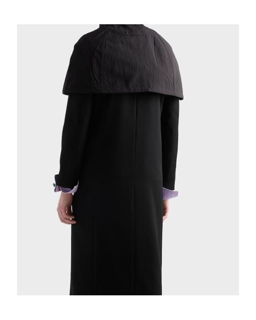 Prada Black Hooded Short Cape for men