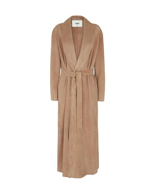 Fendi Natural Leather Coat