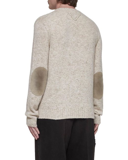 Prada White Long-Sleeved Sweater for men