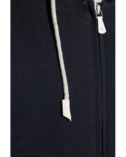 Eleventy Blue Classic Zip-Up Hoodie for men
