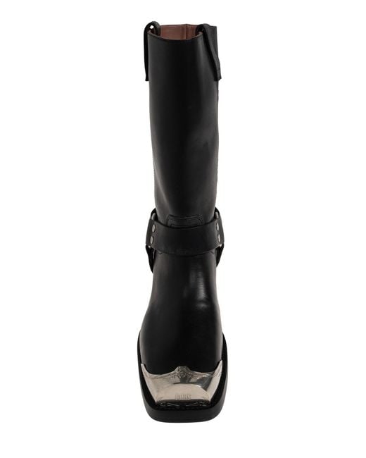 Paris Texas Black Roxy Leather Boots