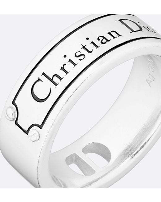 Dior White Christian Couture Ring for men