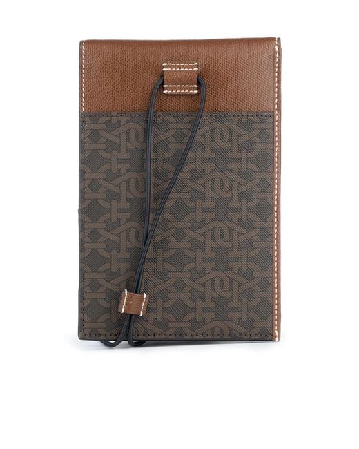 Bally Brown Wallet With Neck Rope for men