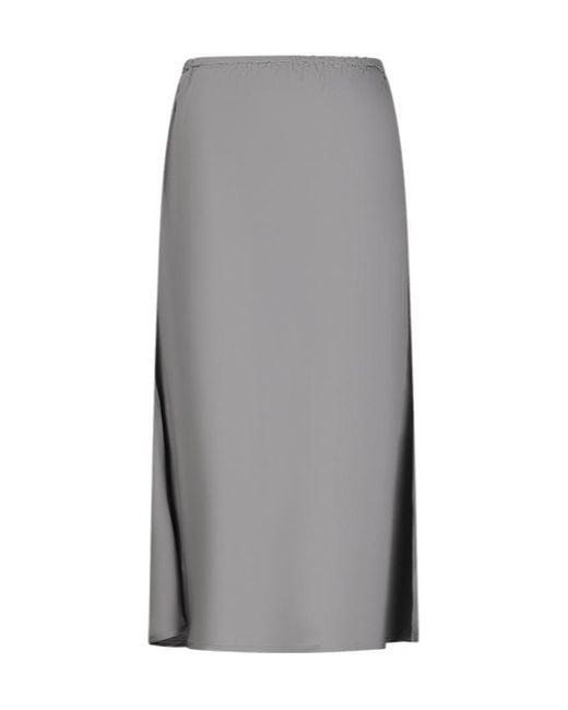 Jil Sander Gray Slit Skirt