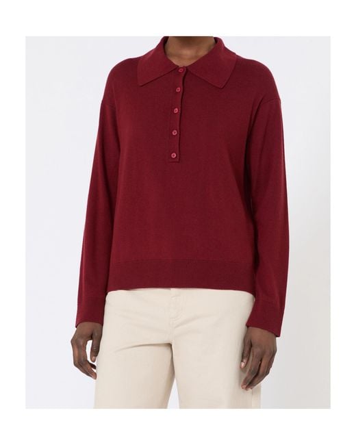 Max Mara Red Long-Sleeved Sweater