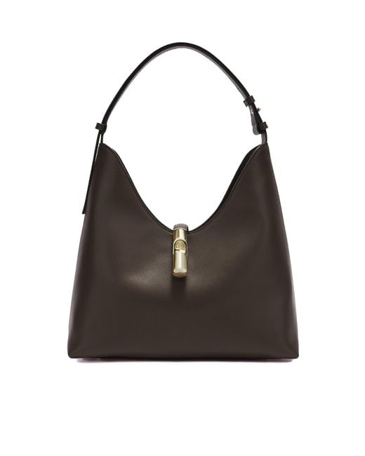 Furla Black Goccia Medium Hobo Bag