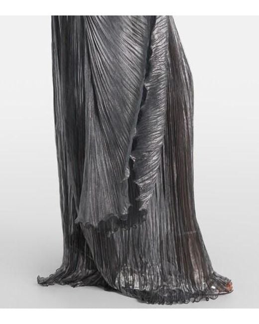 Maria Lucia Hohan Gray Catia Silk Gown