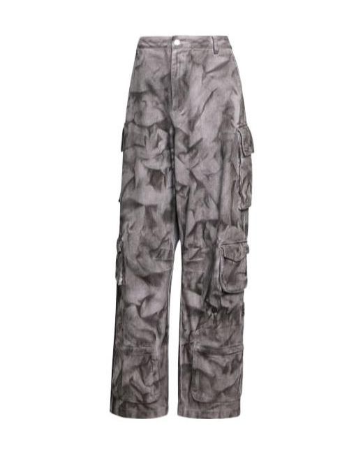 Adidas Gray Camouflage-Print Cargo Trousers