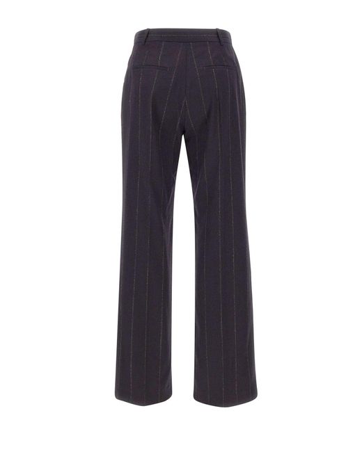 Eleventy Blue Pinstripe Casual Pants