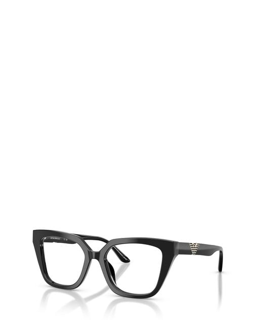 Emporio Armani White Cat-Eye Frame Glasses