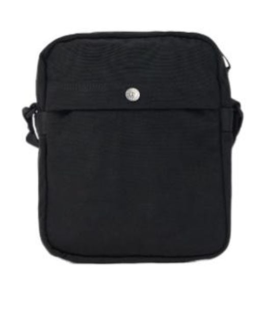 Stone Island Black Zip Messenger Bag for men