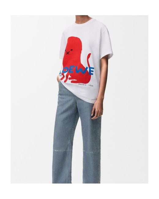 Loewe White Regular Fit T-Shirt