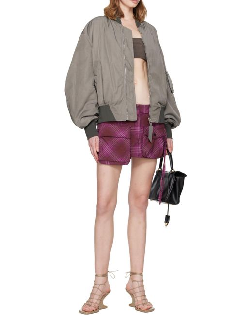 The Attico Gray The Anja Bomber Jacket