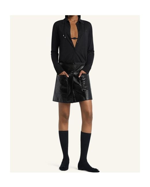 Courreges Black Courrèges Button-Up Polo Cardigan