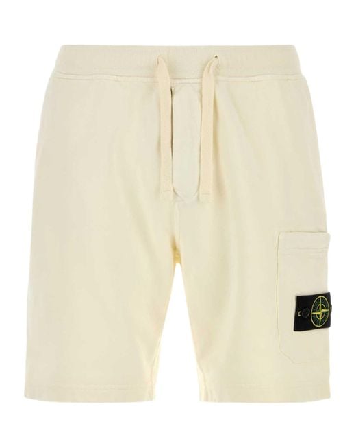 Stone Island Natural Bermuda Shorts for men