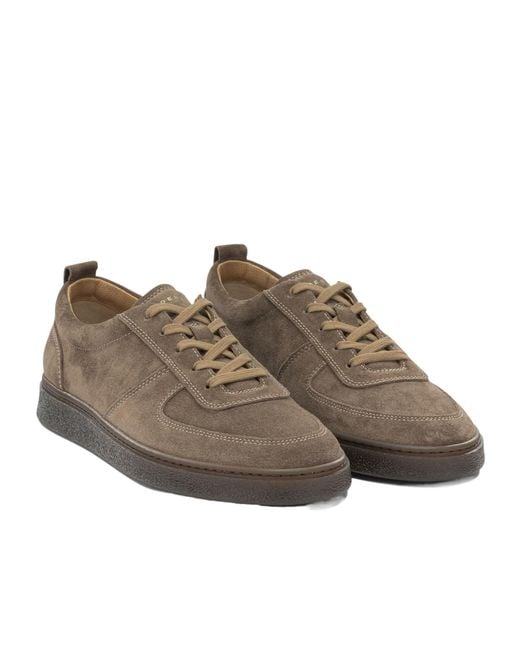 Henderson Brown Round-Toe Sneakers for men