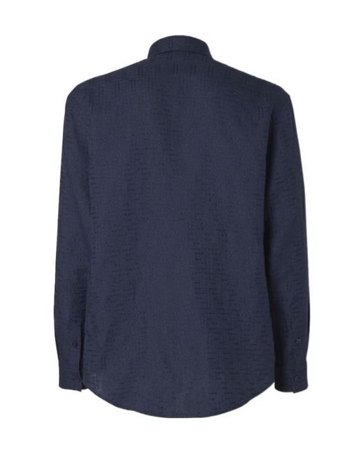 Fendi Blue Patterned Shirt for men