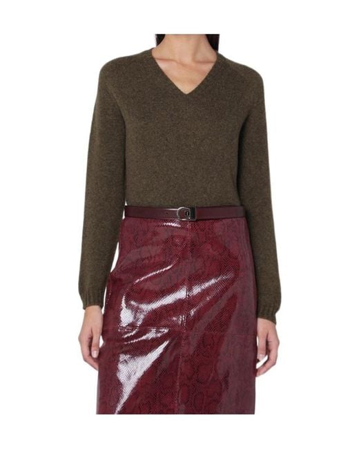 Roberto Collina Multicolor V-Neck Long-Sleeved Sweater