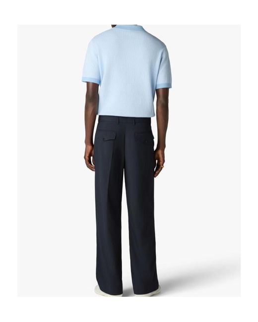 Casablanca Black Pleated Straight-Leg Pants for men