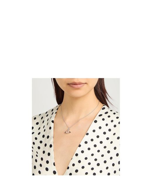 Vivienne Westwood White Reina Large Orb Necklace