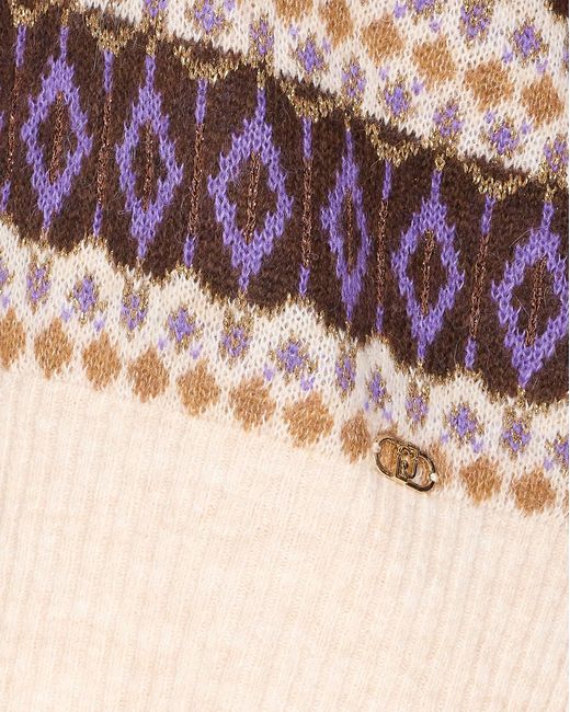 Liu Jo Red Jacquard Turtleneck Jumper