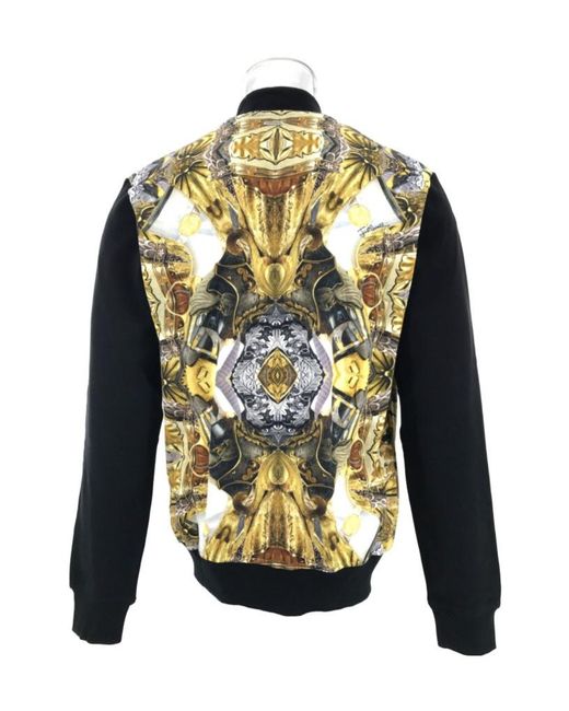 Just Cavalli Gray Printed Long-Sleeved Baseball Jacket for men
