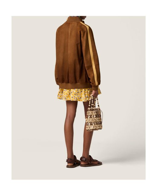 Miu Miu Brown Waxed Suede Jacket