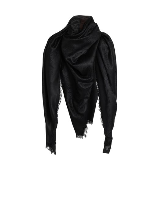 Saint Laurent Black Simple Handkerchief