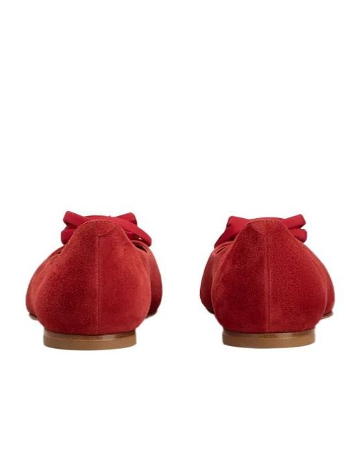 Roger Vivier Red Flat Ballet Shoes